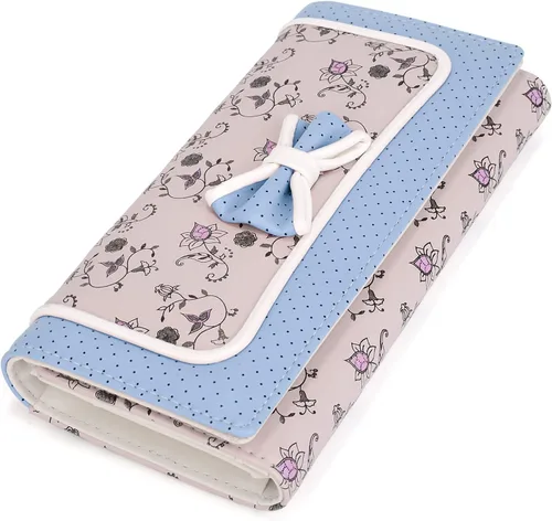 Miniatura 4 de UTO Wallet for Women Large Capacity Bowknot Flower Card Holder Phone Case Zipper Pocket Gilrs Purse Clutch