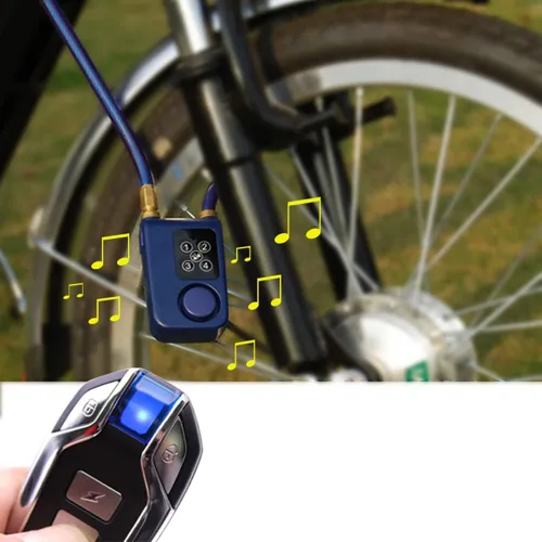 Miniatura 2 de Mengshen Candado con Alarma para Bicicleta, Antirrobo Inalámbrico para Motocicleta, Puerta, Cerca, Portón, Patinete, Silla de Paseo para Bebé
