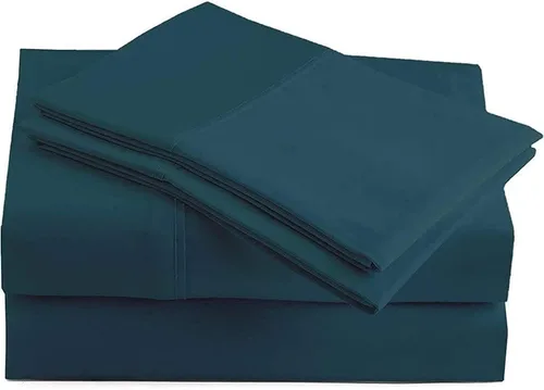 Miniatura 33 de LaxLinen Sábanas Aqua Solid Full, 1 sábana bajera de bolsillo extra profundo para colchones de 18 a 24 pulgadas, calidad egipcia elástica, 600 hilos