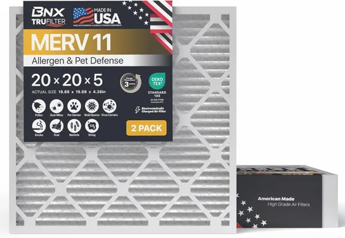 Miniatura 30 de BNX TruFilter - Filtro de aire MERV 11 de 18 x 20 x 1 pulgadas (paquete de 6) – Fabricado en Estados Unidos – Defensa contra Alérgenos Filtro