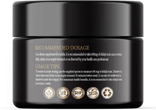 Miniatura 9 de Shilajit - Resina del Himalaya – Shilajit 100% puro de grado dorado con ácido fúlvico y más de 85 oligoelementos complejos para energía y apoyo