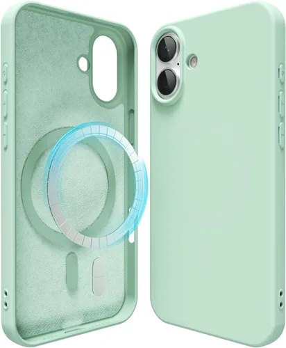 Miniatura 59 de oakxco Funda de silicona para iPhone 12 Pro Max, magnética, compatible con carga inalámbrica Magsafe, cubierta protectora de goma suave y delgada