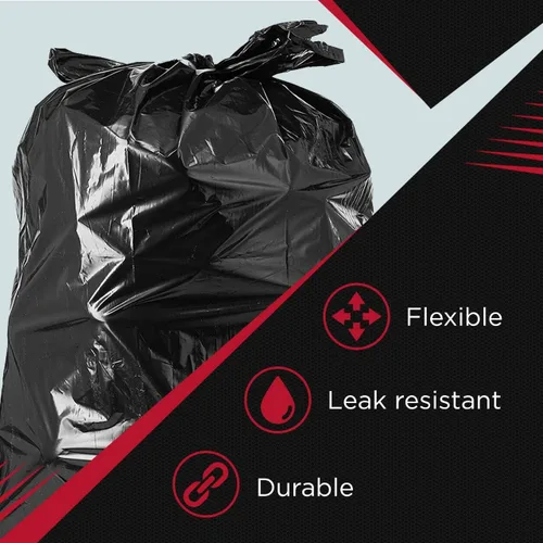 Miniatura 8 de Tasker Bolsas de basura para contratistas de 55 galones, 3 mil resistentes (32 bolsas con lazos) Bolsas de 60 galones para contratistas de 3 mil.