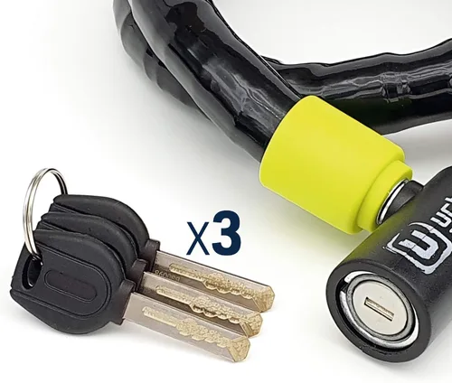 Miniatura 4 de Urban UR5100 Phyton Cable Lock, cable de acero reforzado con blindaje articulado muy flexible, bloqueo de alta seguridad, cable blindado antirrobo