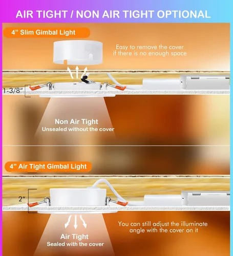 Miniatura 4 de CLOUDY BAY Luz empotrable LED inteligente de 4 pulgadas, iluminación empotrada que cambia de color, compatible con Alexa y Google Home Assistant
