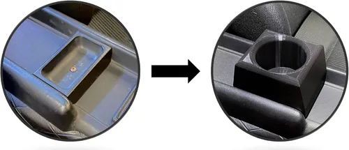 Miniatura 2 de Portavasos para consola central Datsun 240z Soporte de teléfono Actualización Negro para consola Datsun Dash Portavasos, Bandeja central Fairlady z