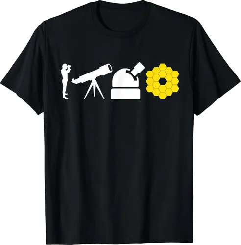 Miniatura 2 de Evolution Of Astronomy Telescopes James Webb Space Telescope - Camiseta, Negro, S