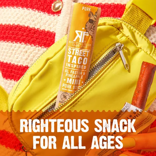 Miniatura 5 de Righteous Felon Palitos de Carne Minis Palitos de Cerdo 100% Palitos de Carne Sin Gluten Palitos de Cerdo Bajos en Azúcar y Altos en Proteínas