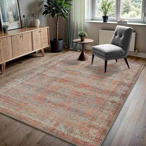 Miniatura 358 de GLN Rugs Traditional Collection - Alfombra de felpilla lavable a máquina, tradicional lavable, antideslizante, alfombra de felpilla de pelo corto