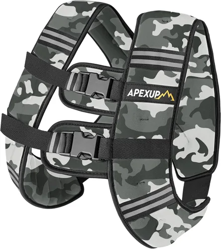 Miniatura 27 de APEXUP - Chaleco con peso de 5, 10, 15, 20, 25 y 30 libras para hombre y mujer, con rayas reflectantes, equipo para entrenamiento de fuerza y correr