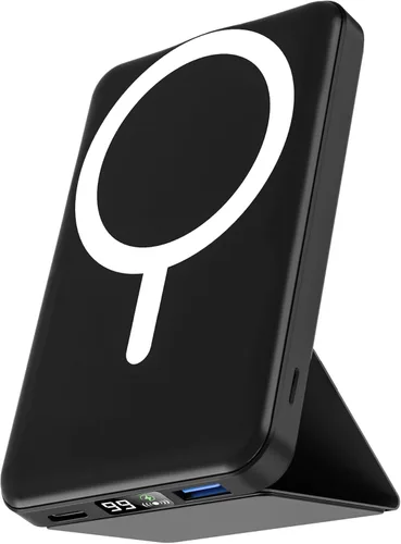 podoru para Magsafe Paquete de baterías, banco de energía magnético plegable de 10000 mAh con cable USB-C, pantalla LED de 22.5 W PD de carga