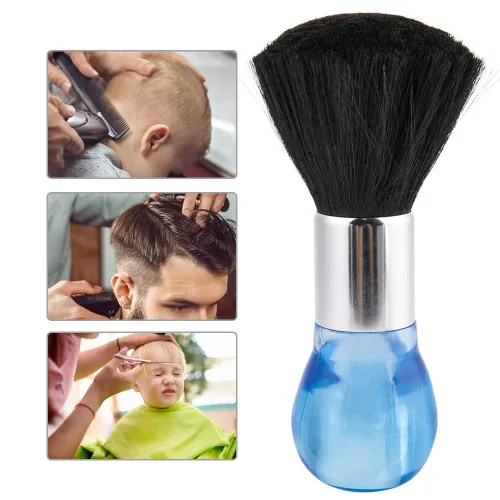 Miniatura 5 de Cepillo de plumero para cuello, cepillo profesional para el cuello, cepillo de peluquería para peluquería y peluquería para limpiar el cabello, Azul