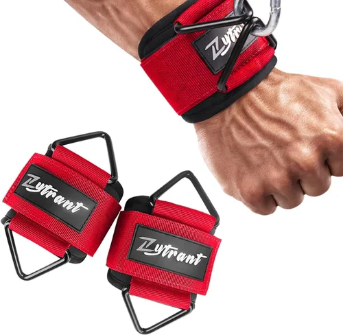 Miniatura 11 de Wrist Cuffs for Cables Gym, Lifting Cuffs Wrist Straps for Cable Machines Strength Training Equipment Negro