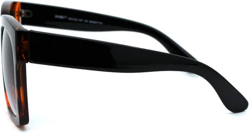 Miniatura 6 de Gafas de sol de plástico grueso con borde de cuernos de gran tamaño XXL para mujer