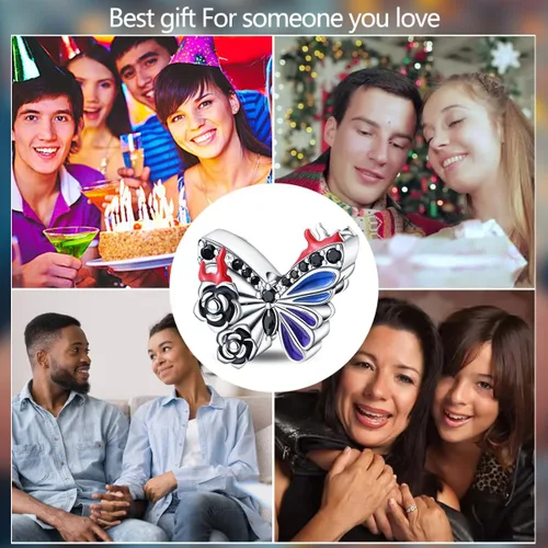 Miniatura 121 de KUNSIR Los abalorios se adaptan a pulseras Pandora para mujer, plata de ley 925, cuentas colgantes de joyería para niñas, dijes de feliz cumpleaños