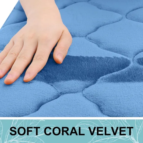 Miniatura 3 de OLANLY Alfombra de baño de espuma viscoelástica de 24 x 16 pulgadas, ultra suave y absorbente, antideslizante, cómoda, lavable a máquina, para suelo