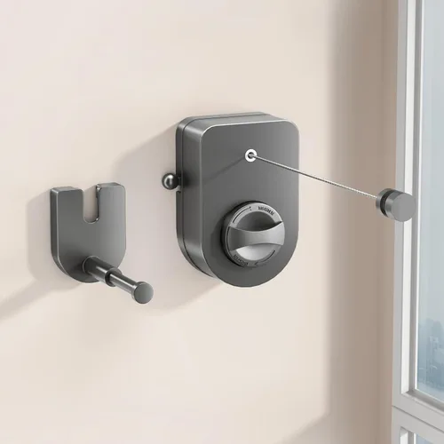 CICUFY Tendedero retráctil para interiores, línea de ropa que no se hunde al aire libre, tendedero resistente de 13.7 pies con varilla telescópica