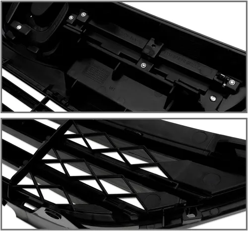 Miniatura 5 de PIT66 Protector de parrilla de parachoques delantero superior e inferior, compatible con Honda CRV 07-09 negro/cromo