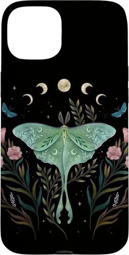 Miniatura 8 de Funda estética Witchy Luna Moth Flower Floral Moon Phases para iPhone 13