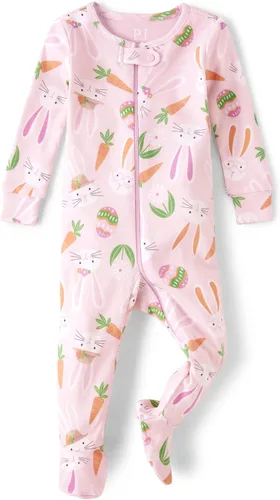 Miniatura 3 de The Children's Place - Pijamas de algodón a juego para la familia, temática de Pascua