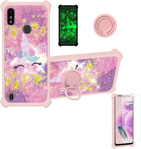 Miniatura 69 de jioeuinly JSF-DJS - Funda compatible con Nothing Phone 2a con protector de pantalla de vidrio templado, policarbonato duro + silicona suave, soporte