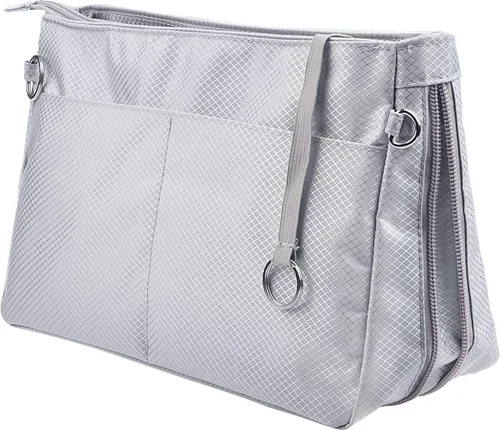 Vercord Organizador de bolso de nailon expandible bolsa moldeadora en bolsa color beige gris talla M