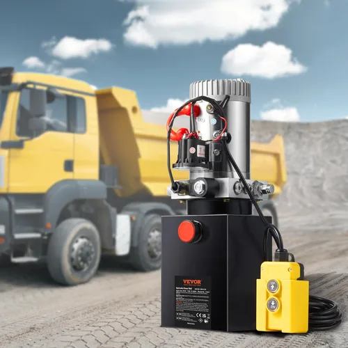 Miniatura 8 de VEVOR Bomba hidráulica, unidad de potencia hidráulica de 4 cuartos, bomba de remolque de descarga de acción única, tasa de flujo de 0.91 GPM
