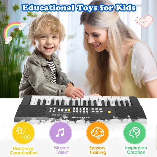 Miniatura 3 de Teclado de piano de juguete para niños, pianos eléctricos mejorados, juguetes para niños de 3, 4, 5, 6, 7, 8 años, teclados para principiantes