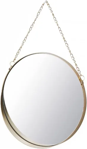 DOITOOL Espejo colgante redondo para decoración de pared, espejo de pared circular, espejo vintage para decoración del hogar, espejo de pared de