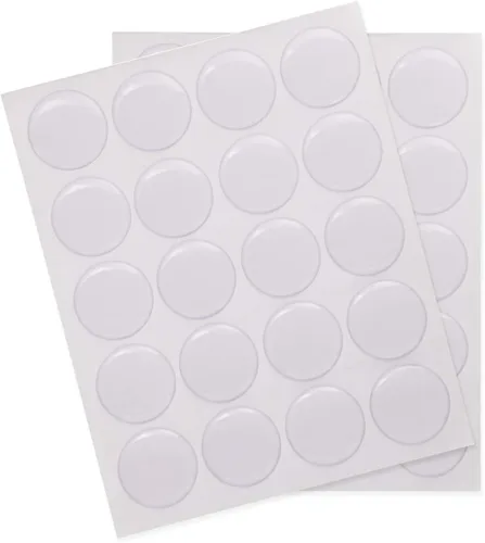 Shapenty Adhesivos redondos de resina epoxi transparente de 1 pulgada/0.984 in, círculos de puntos para tapa de botella, colgante, collar, imanes,