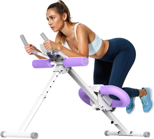 OWLSKY Máquina de abdominales, máquina de entrenamiento abdominal ajustable para entrenamiento de abdominales en casa, gimnasio, plegable,
