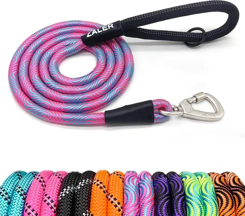 Miniatura 22 de ZALER Correa de cuerda para perro, 4/5/6/10/15/20/30/50 pies con mosquetón, correa resistente para mascotas para perros grandes y medianos