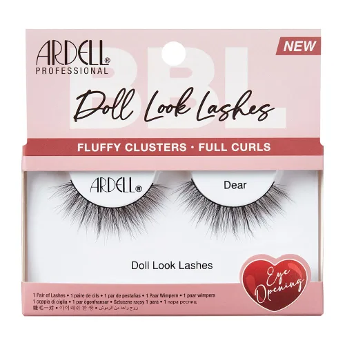 Miniatura 10 de Ardell Pestañas de aspecto de muñeca, estilo mocoso – Pestañas de muñeca esponjosas con rizos completos, tira de pestañas para muñeca que abre