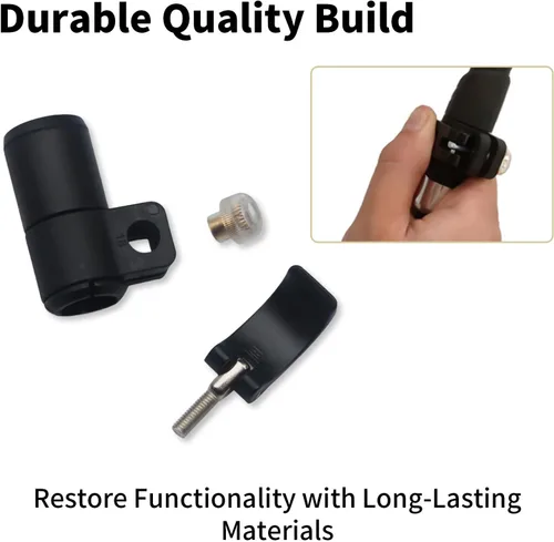 Miniatura 4 de Kit de reemplazo de abrazadera de poste de 3 piezas para bastones de trekking, clips externos de bloqueo abatible con tornillos de tuerca