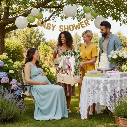 Miniatura 7 de Armario de madera para baby shower con ruedas empujables, cesta de baby shower personalizada, regalo de bienvenida para niños recién nacidos