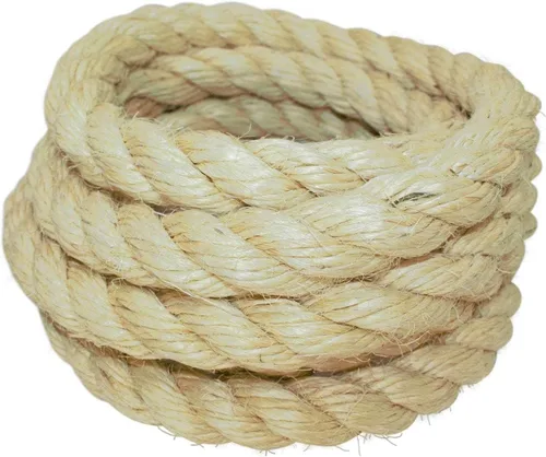Miniatura 9 de Cuerda de sisal trenzada (3/16 pulgadas - 1 pulgada) - Nudos SGT - Todas las fibras naturales - Resistente a la humedad y a la intemperie - Marina