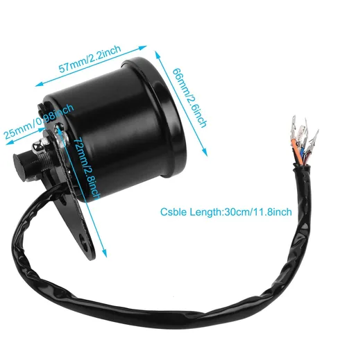 Miniatura 6 de Velocímetro digital LED para motocicleta, medidor LCD universal con tacómetro odómetro 0-160KM/H pantalla de velocidad para ATV Dirt Bike Scooter