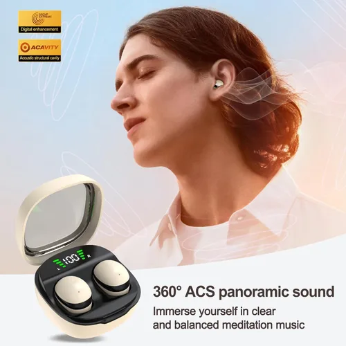 Miniatura 6 de Sleep Earbuds Wireless Bluetooth, Invisible Mini Hidden Headphones for Side Sleepers, Small Earbuds for Sleep Work Exercise (Nude)