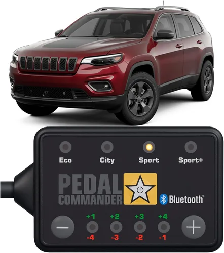 PEDAL COMMANDER Controlador de respuesta del acelerador para Jeep Cherokee 2014-2023 - Plug-and-Play, 4 modos de conducción, control de aplicación,
