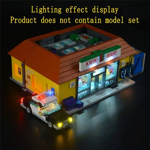 Miniatura 5 de GEAMENT Kit de luz LED compatible con Lego The Kwik-E-Mart - Juego de iluminación para los Simpsons 71016 modelo de construcción
