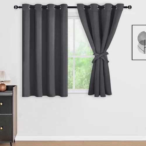Miniatura 65 de DWCN Cortinas 100% opacas de 84 pulgadas de largo para dormitorio con forro negro, paneles de cortina de ventana de doble capa con aislamiento Azul