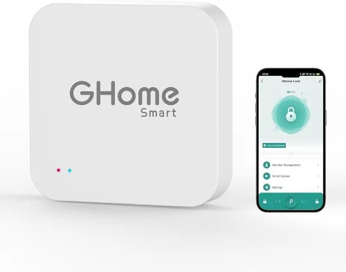 GHome G2 Smart WiFi Gateway, Hub WiFi para Cerraduras Inteligentes, Control Remoto, Gateway G2 para Aplicación de Cerradura TT/DD, WiFi 2.4Ghz,