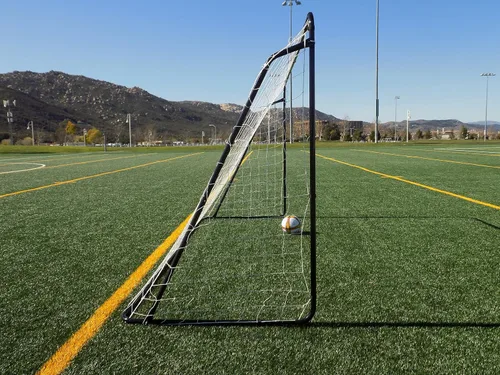 Miniatura 3 de Portería de fútbol de acero galvanizado recubierto de polvo de 12 x 6 pies con red. Ayuda de entrenamiento portátil AYSO de tamaño reglamentario