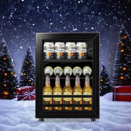 Miniatura 2 de Refrigerador de bebidas de 1.3 pies cúbicos, mini refrigerador para refrescos, cerveza o latas, enfriador de bebidas personal, 7 modos, estantes