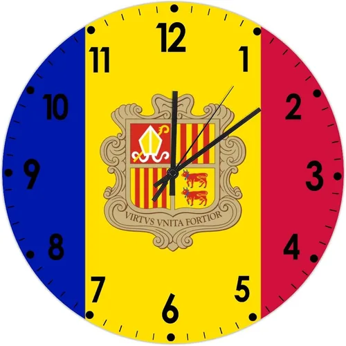 Miniatura 704 de Cheyan Reloj de pared con bandera de Canadá de 12 pulgadas, silencioso, sin tictac, de PVC, funciona con pilas, reloj redondo decorativo, regalo