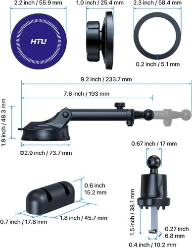 Miniatura 7 de HTU Soporte para teléfono de coche Super Suction Blue