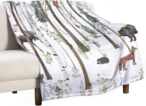 Miniatura 15 de Mantas de franela retro con alces y ciervos, estilo vintage de cabaña campestre rústica de montaña y granja, manta de cama para sofá, silla y cama