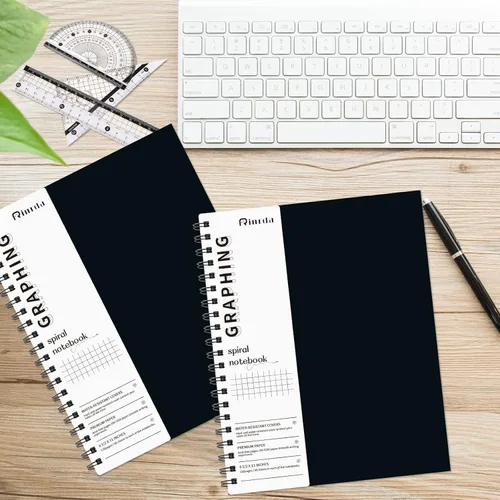 Miniatura 15 de Cuaderno grande en espiral rayado - Paquete de 4 cuadernos rayados de 8.5" x 11" con tapa dura de 7mm, cuaderno de 120 páginas, papel grueso de 100