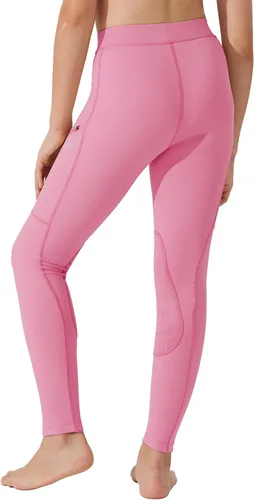 Miniatura 2 de Willit Pantalones de equitación para niñas, pantalones ecuestres para niños, parches de rodilla, mallas escolares con bolsillos con cremallera