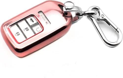 Miniatura 8 de Compatible con Honda Civic CR-V CR-Z Fit Accord Odyssey Clarity HR-V Insight Passport Pilot Ridgeline Crosstour TPU Funda para Llavero de Auto, Azul